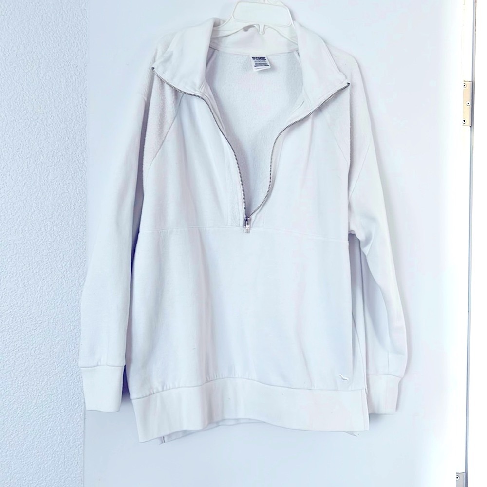 Pink Victoria Secret campus quarter zip fleece